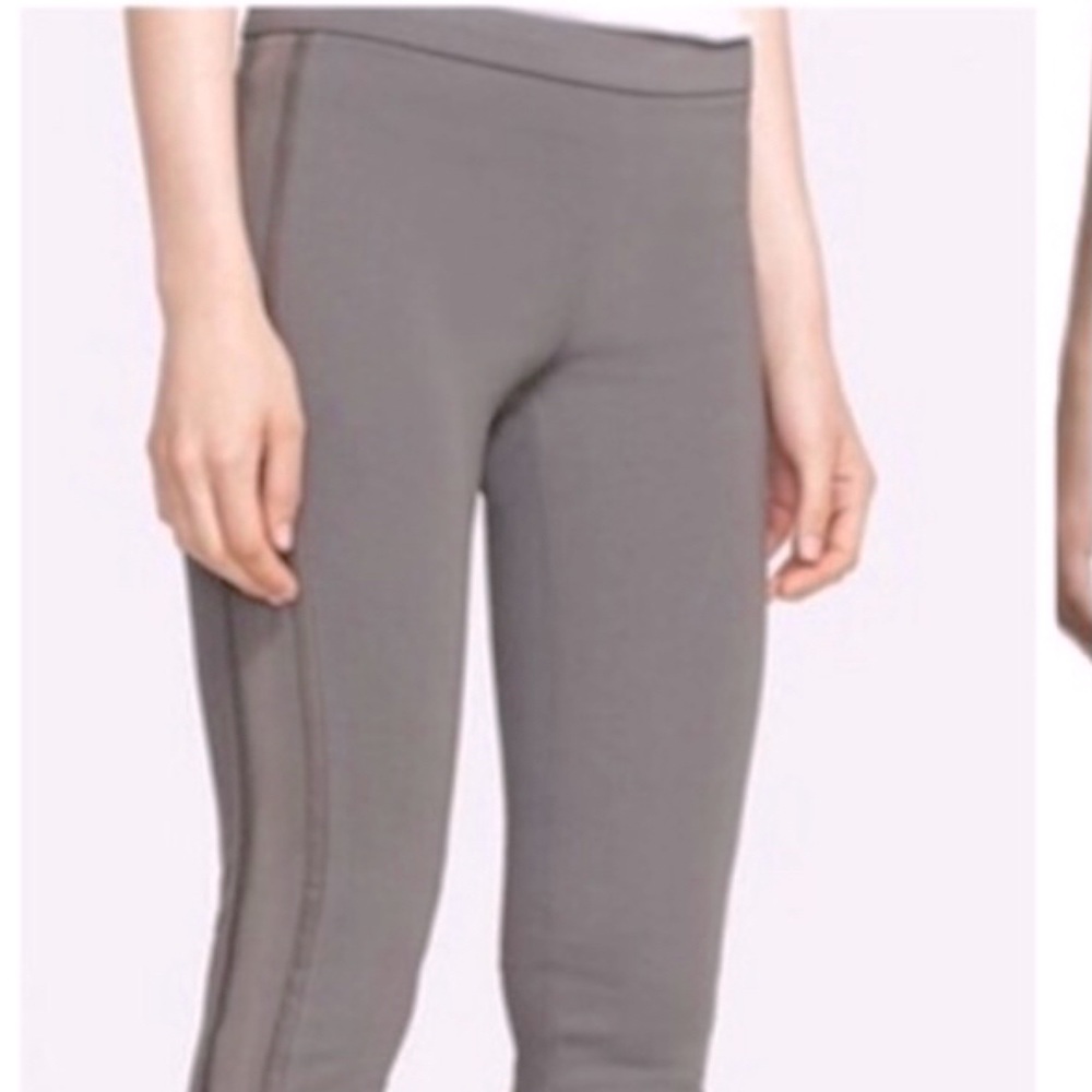 Vince Grey Joggers with leather piping on the side